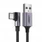 Kabel USB do USB-C kątowy UGREEN US284 3A Quick Charge 3.0 1m (czarny) 