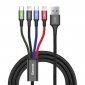 Kabel USB Baseus Fast 4w1 USB-C / 2x Lightning / Micro 3,5A 1,2m (czarny) 