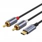 UGREEN CM451 Kabel USB-C do 2x RCA (Cinch) 1.5m (czarny) 