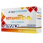 ALLNUTRITION Vitamin C 1000 + D3  30 kaps.  (Termin ważności 10/2023)