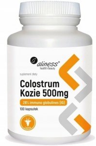 Colostrum Kozie IG 28% 500 mg x 100 kapsułek Aliness 