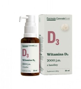HemPoland CannabiGold Witamina D3 z lanoliny 2000 IU 30 ml  (Termin ważności 01/2023)