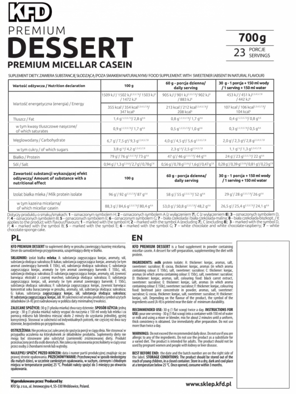 KFD Dessert 700 g Masło orzechowe