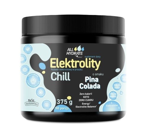 ALLHydrate Elektrolity CHILL smak Pina colada 375g 50 porcji