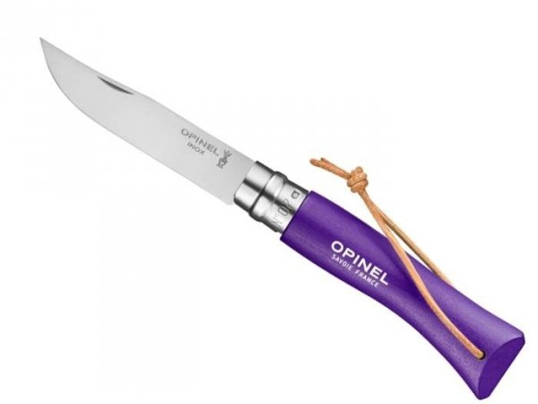 Opinel Nóż Colorama 07 Violet rzemień 002205