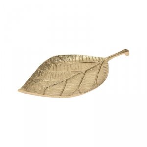 Patera liść złota 30x15 cm