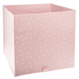 Kosz tekstylny na zabawki Pink Stars