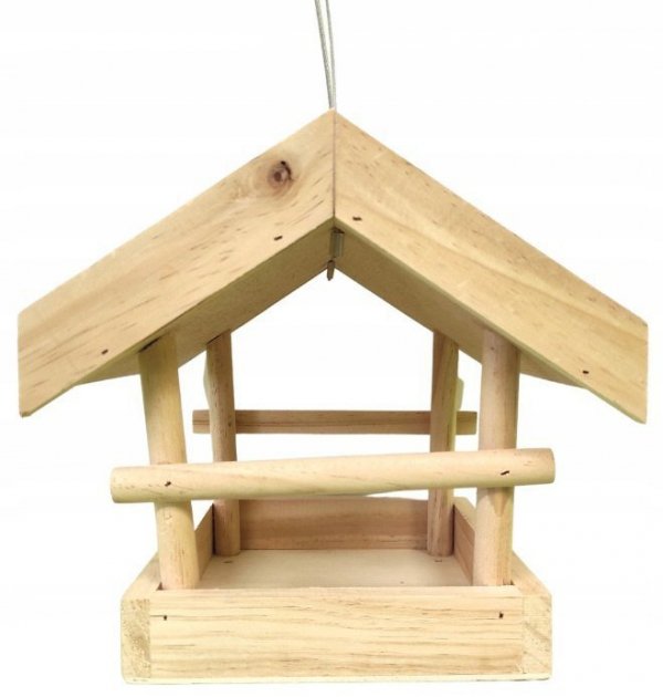 Karmnik dla ptaków, drewniany karma omix 1kg