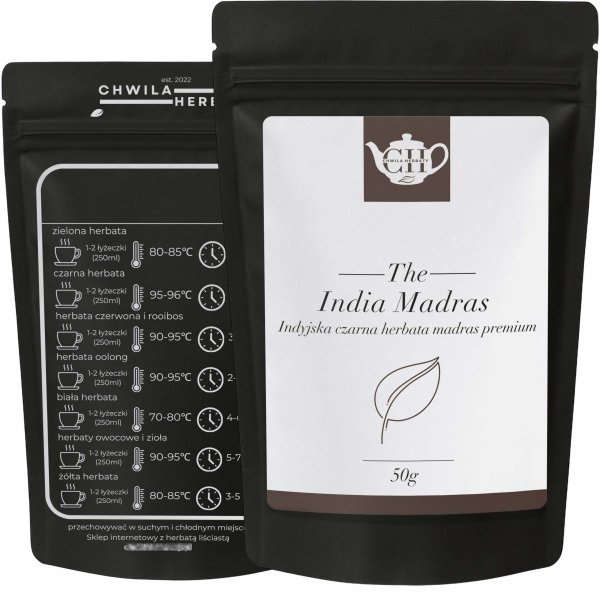 Klasyczna indyjska czarna herbata liściasta 50g - India Madras