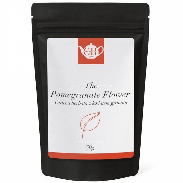 Czarna herbata liściasta ze skórką i kwiatem granatu 50g - Pomegranate Flower