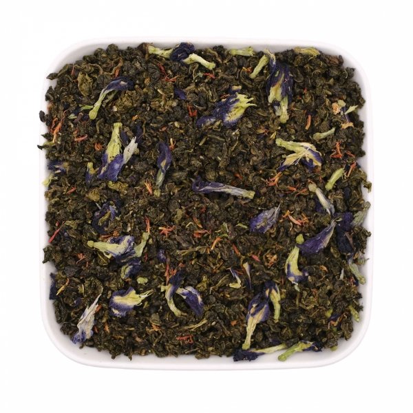 Zielona herbata Oolong z klitorią i szafranem 50g - Tęczowy Oolong