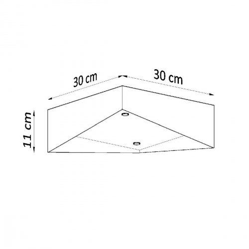 Plafon AVIOR szary z LED w komplecie