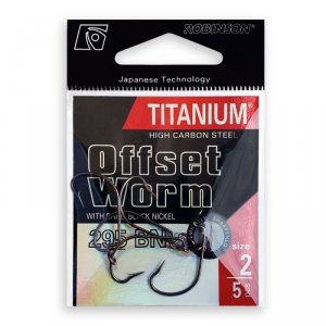 Haczyk Titanium Offset Worm 295 (5 szt.), rozm. 2