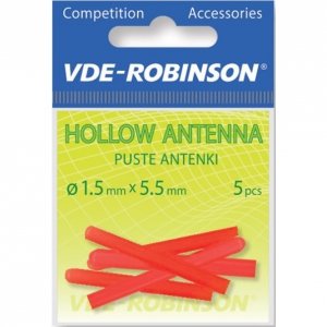 Antenki puste do spławików VDE-Robinson 1,2x5,5mm, 5 szt. w opak. czerwone