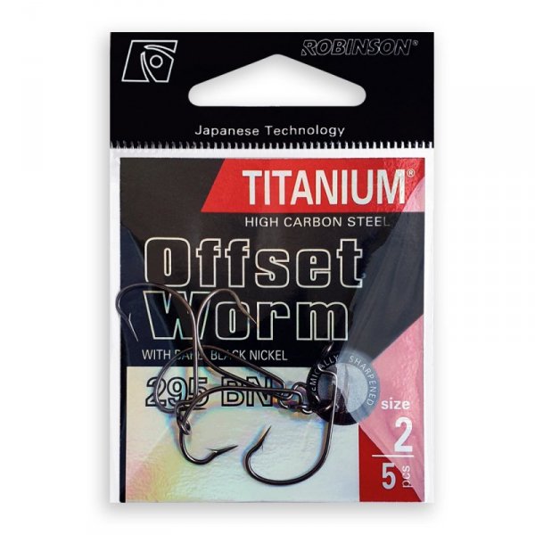 Haczyk Titanium Offset Worm 295 (5 szt.), rozm. 2/0