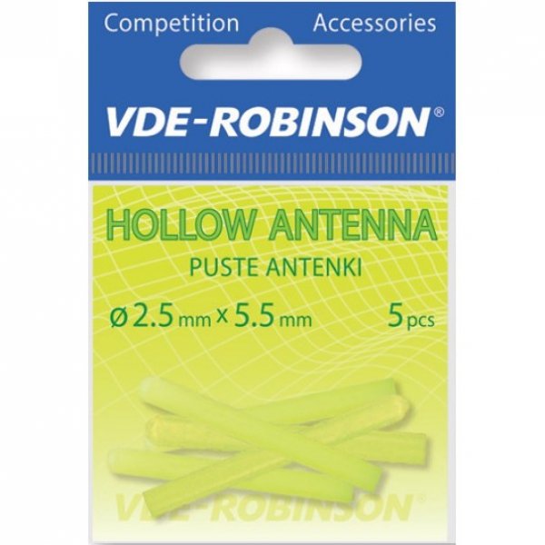 Antenki puste do spławików VDE-Robinson 3,0x5,5mm, 5 szt. w opak. żółte