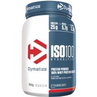 Dymatize ISO100 hydrolizat i izolat  białka serwatkowego (truskawka) - 932g