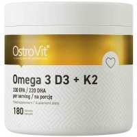 OstroVit Omega 3 D3+K2 - 180 kaps.