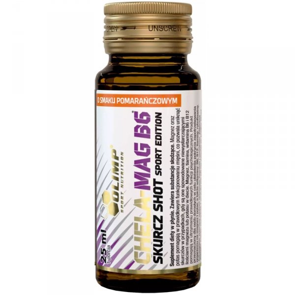 Olimp Chela-Mag B6 Skurcz Shot magnez (pomarańcza) - szklana ampułka 25ml