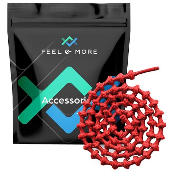 Feel and More Elastic Shoe Laces - czerwony