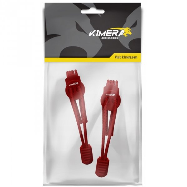 K1MERA Locklaces sznurówki (czerwony /biały) - 70cm