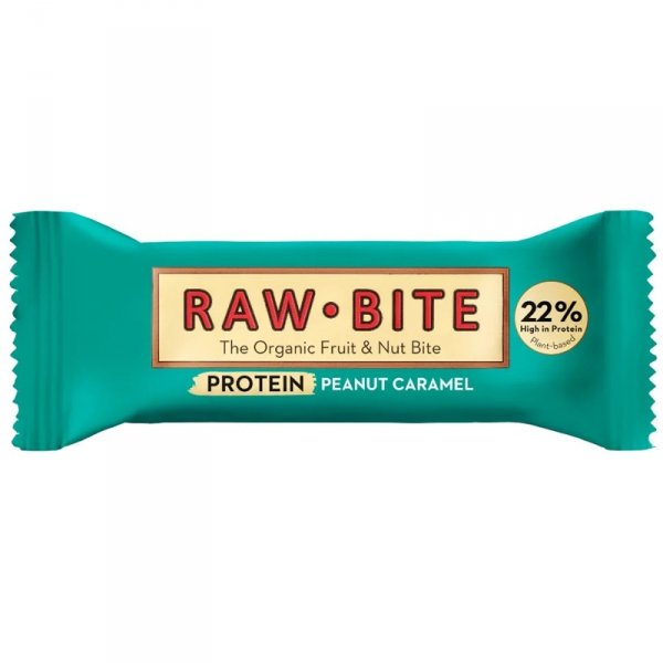 RawBite Protein Peanut Caramel baton proteinowy (orzechy karmel) - 45g