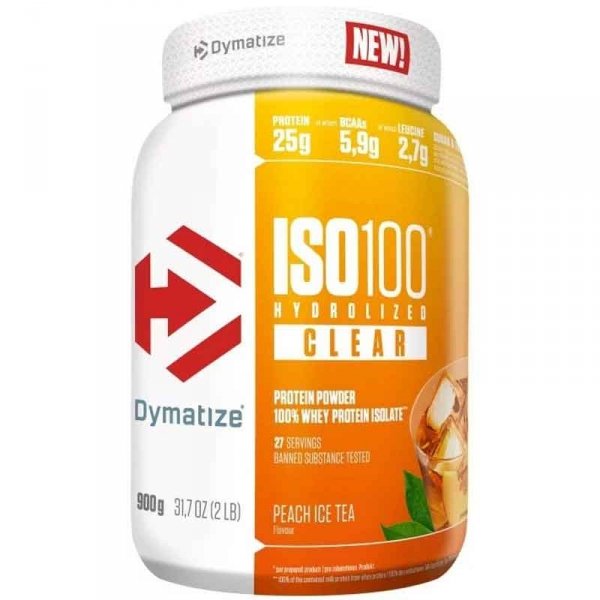 Dymatize ISO100 Clear napój białkowy (mrożona herbata brzoskwiniowa) - 900g