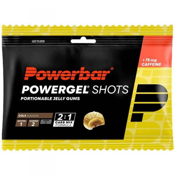PowerBar PowerGel Shots żelki energetyczne (cola + kofeina) - 9szt, 60g