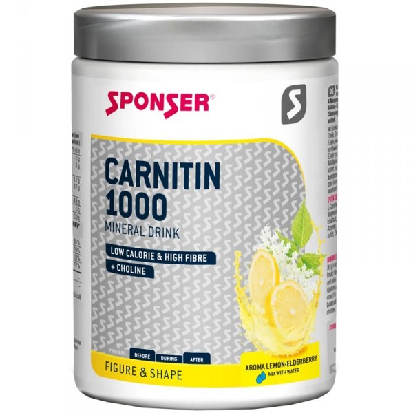 Sponser Carnitin 1000 L-karnityna (cytryna czarny bez) - 400g