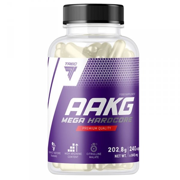 Trec Nutrition AAKG Mega Hardcore  alfa-ketoglutaran L-argininy - 240kaps.