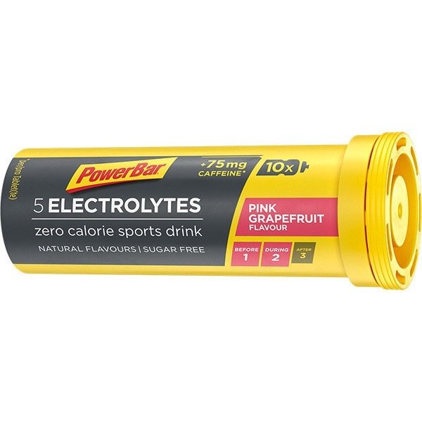 PowerBar 5 Electrolytes elektrolity (grejpfrut+kofeina) - 10 tabl.