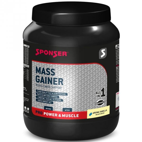 Sponser Mass Gainer napój węglowodanowo-białkowy (wanilia) -1,2kg