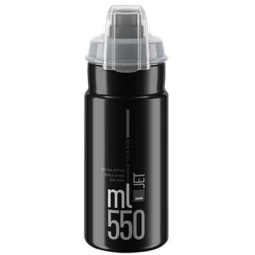 Elite Jet Plus bidon z klapką (czarny szare logo) - 550ml