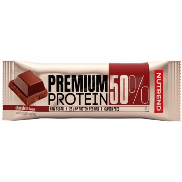 Nutrend Premium Protein Bar 50% baton białkowy (czekolada) - 50g