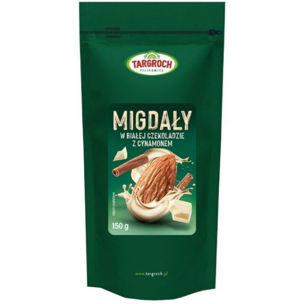 Targroch Migdały w białej czekoladzie z cynamonem - 150g