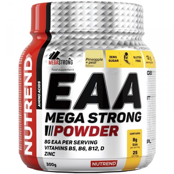Nutrend EAA Mega Strong aminokwasy egzogenne (ananas + gruszka) - 300g