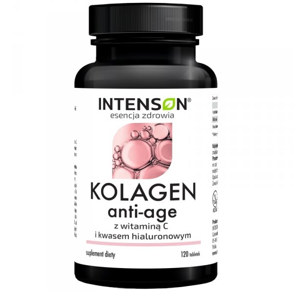Intenson Kolagen Anti-Age + kwas hialuronowy + witamina C - 120 tabl.