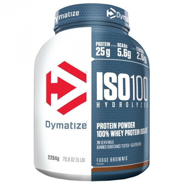 Dymatize ISO100 hydrolizat i izolat  białka serwatkowego (brownie) - 2,264kg