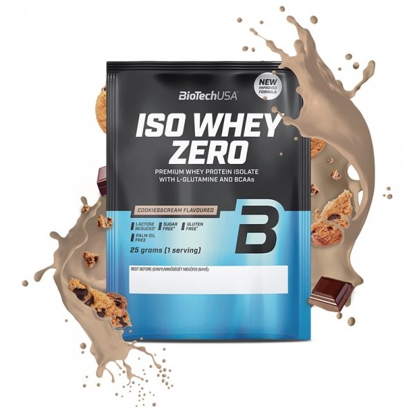 BioTech USA Iso Whey Zero izolat białka serwatkowego (ciasteczko) - 25g
