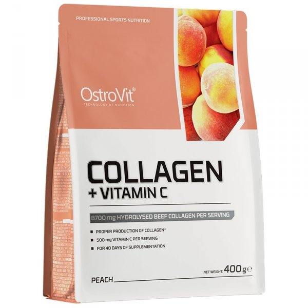 OstroVit Kolagen + Witamina C (brzoskwiniowy) - 400g