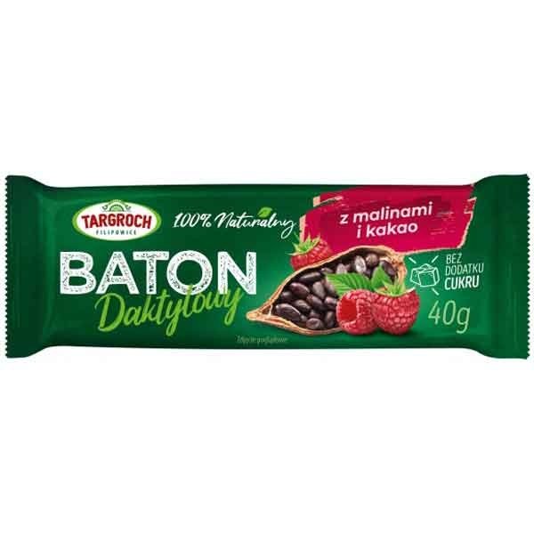Targroch Baton daktylowy z malinami i kakao - 40 g