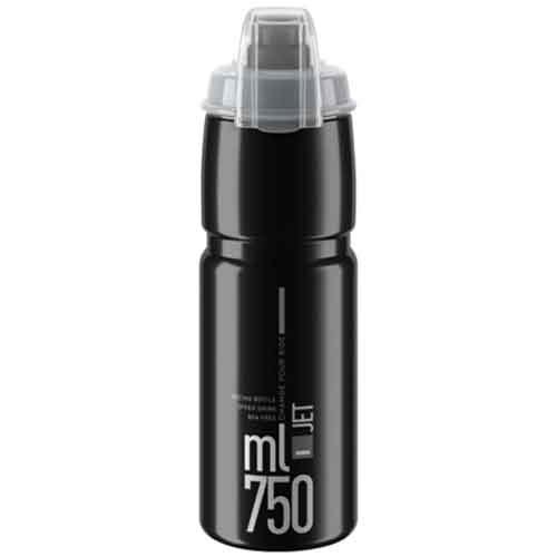 Elite Jet Plus bidon z klapką (czarny szare logo) - 750ml