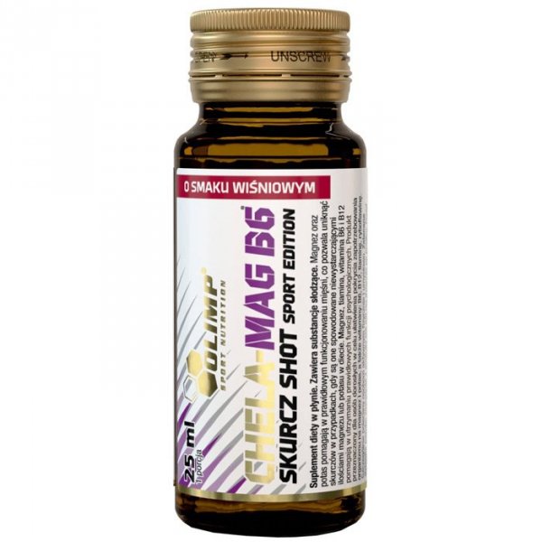 Olimp Chela-Mag B6 Skurcz Shot magnez (wiśnia) - szklana ampułka 25ml