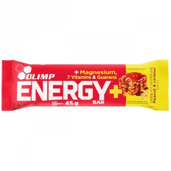 Olimp Energy+ bar baton energetyczny z guaraną (orzechy karmel) - 45g