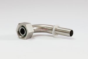 Końcówka wygięta 45st na wąż DN10 DKO 12L-(201094) INOX 064-71221