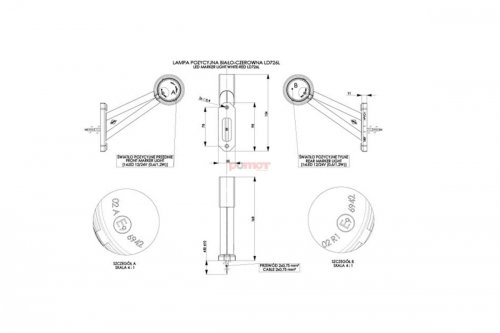 Lampa Obrysowa LD726 Lewa 031-00063