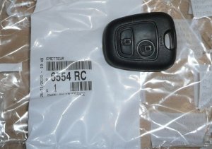 $ ORIGINAL Télécommande à distance Peugeot 2 boutons 307, 6554RC, 6554.RC
