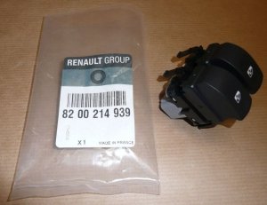 $ Bouton de levage/abaissement des vitres Renault Clio III, Modus, Twingo II sans automatique , 8200214939