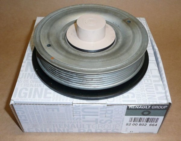 Original  Poulie de vilebrequin Renault Trafic, Laguna II 2.2 dCi 6 PK , 8200802664