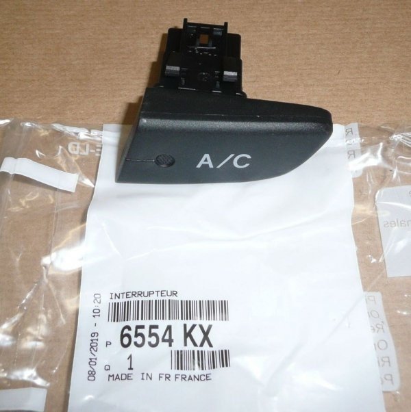 ORIGINAL bouton interrupteur commande climatisation pour Citroën C1 Peugeot 107, 6554KX, 6554.KX